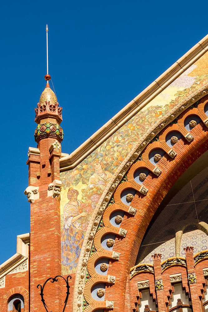 Details of the Mercat de Colon (Columbus Market), Valencia, Spain.